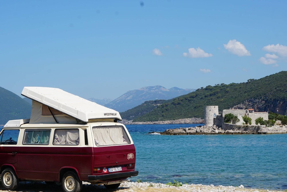 VW T3 bus parked in MIrišta, Montenegro
