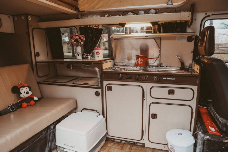 VW campervan kitchen box