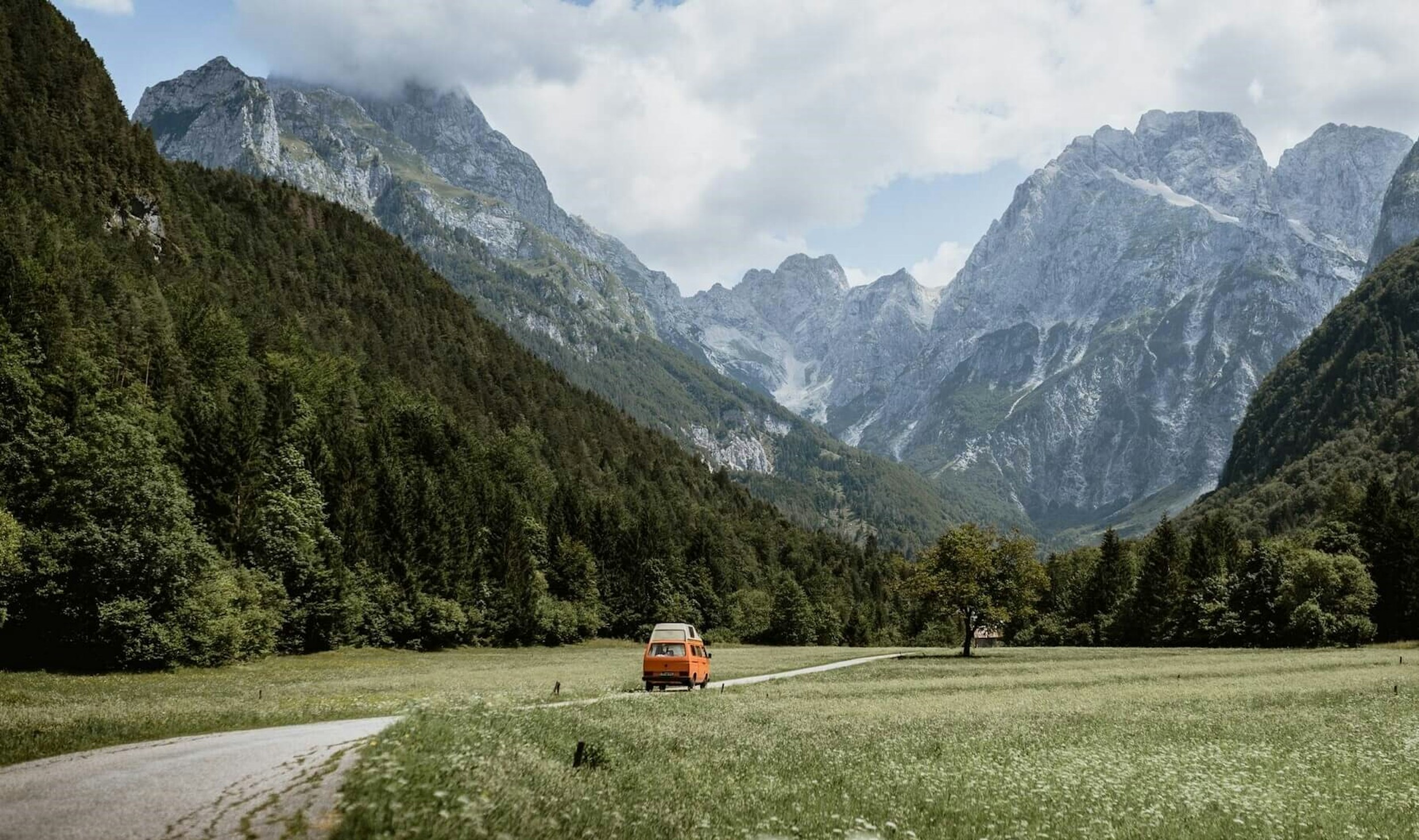 VW vintage bus from Balkan Campers in Slovenia