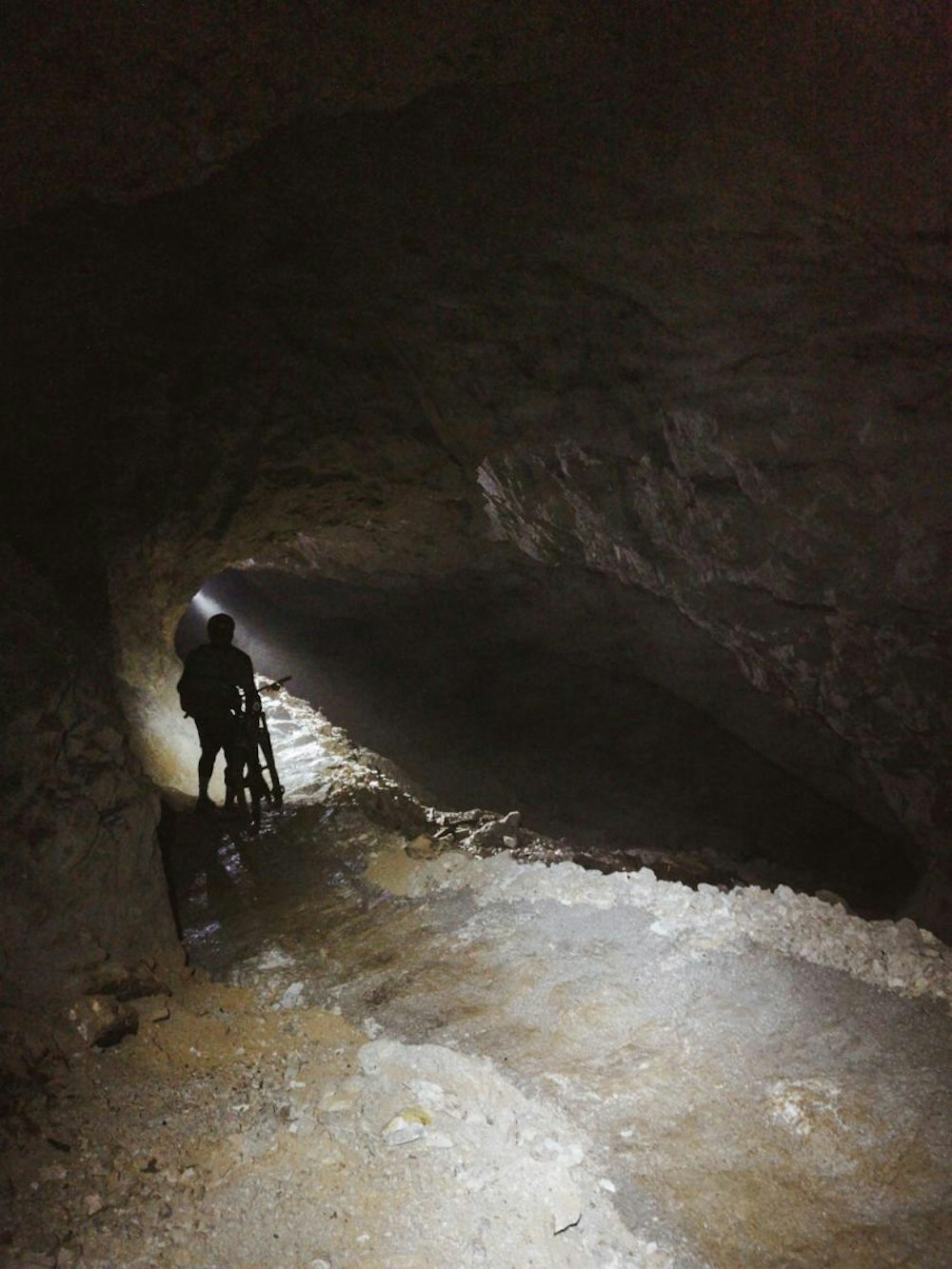 Underground cycling in Slovenia