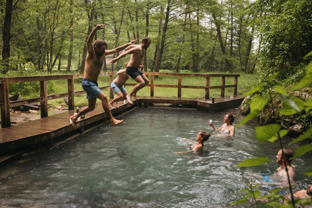 Natural swimming pool in Slovenia