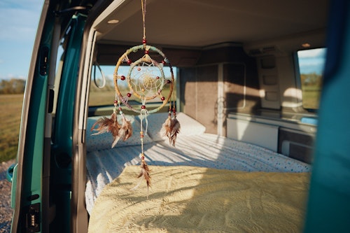 Dream catcher in VW California from Balkan Campers