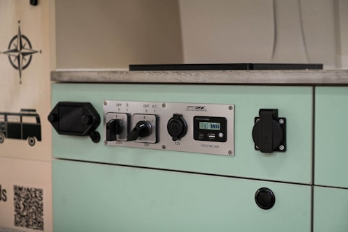 Dashboard in VW T6 Campervan in Montenegro