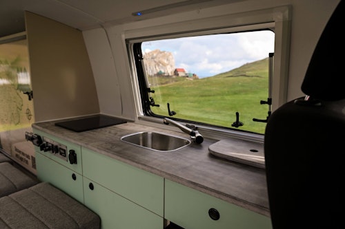 VW T6 Campervan in Montenegro national park