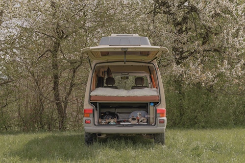 Trunk in VW T4 Campervan with high roof