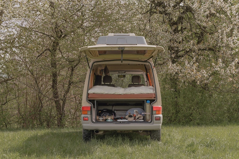 Trunk in VW T4 Campervan with high roof
