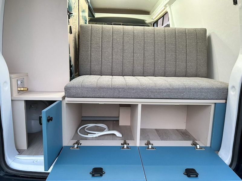 Open drawer in VW T6 Campervan trunk