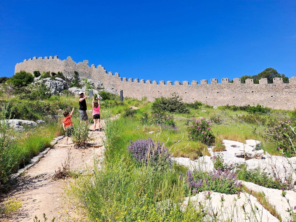 Fortress in old town of Ston, Croatia