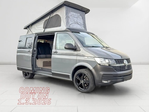 VW Campervan for hire with a pop top roof