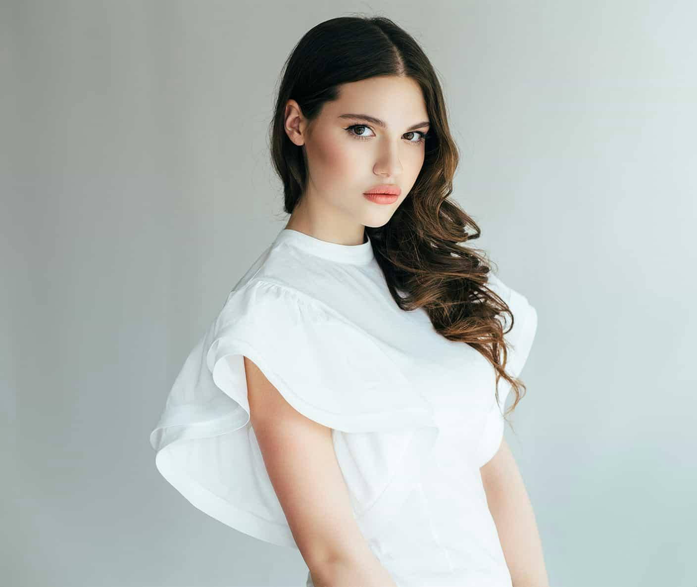 Woman in white dress