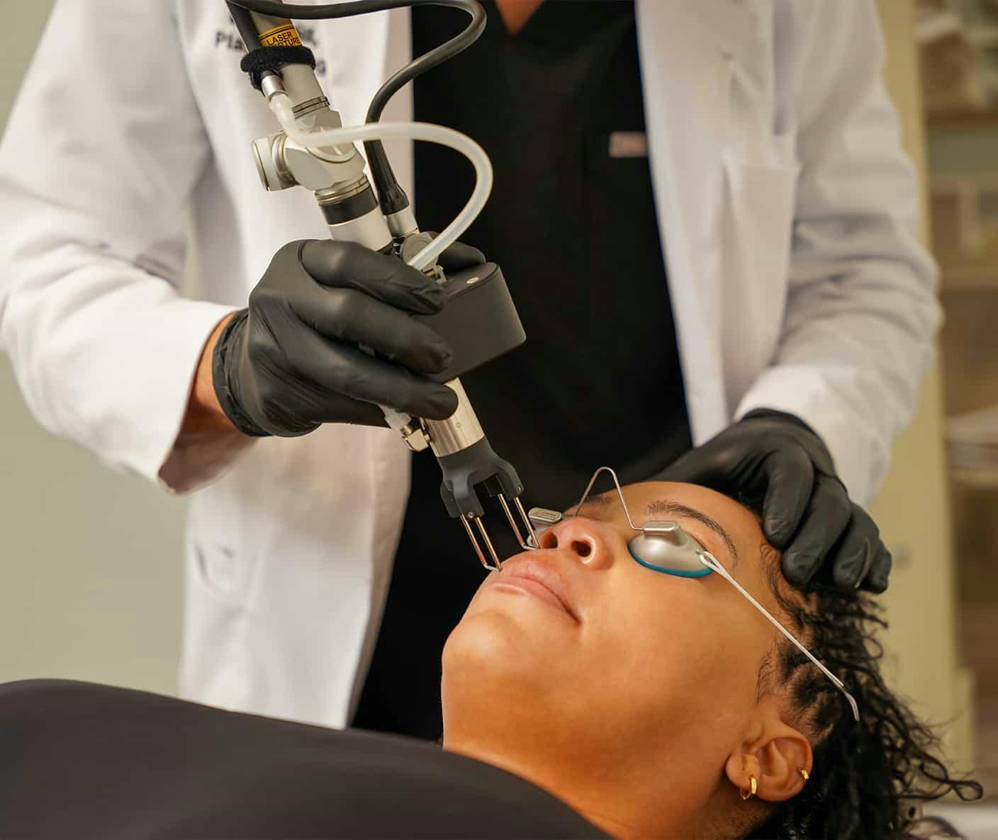 Patient during treatment