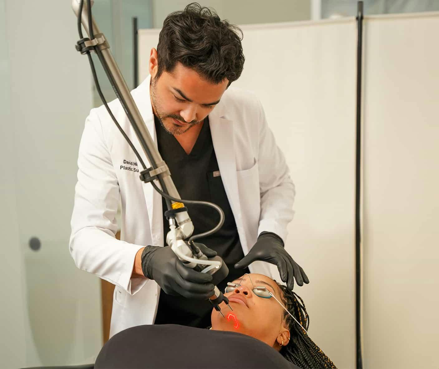 Patient receiving treatment