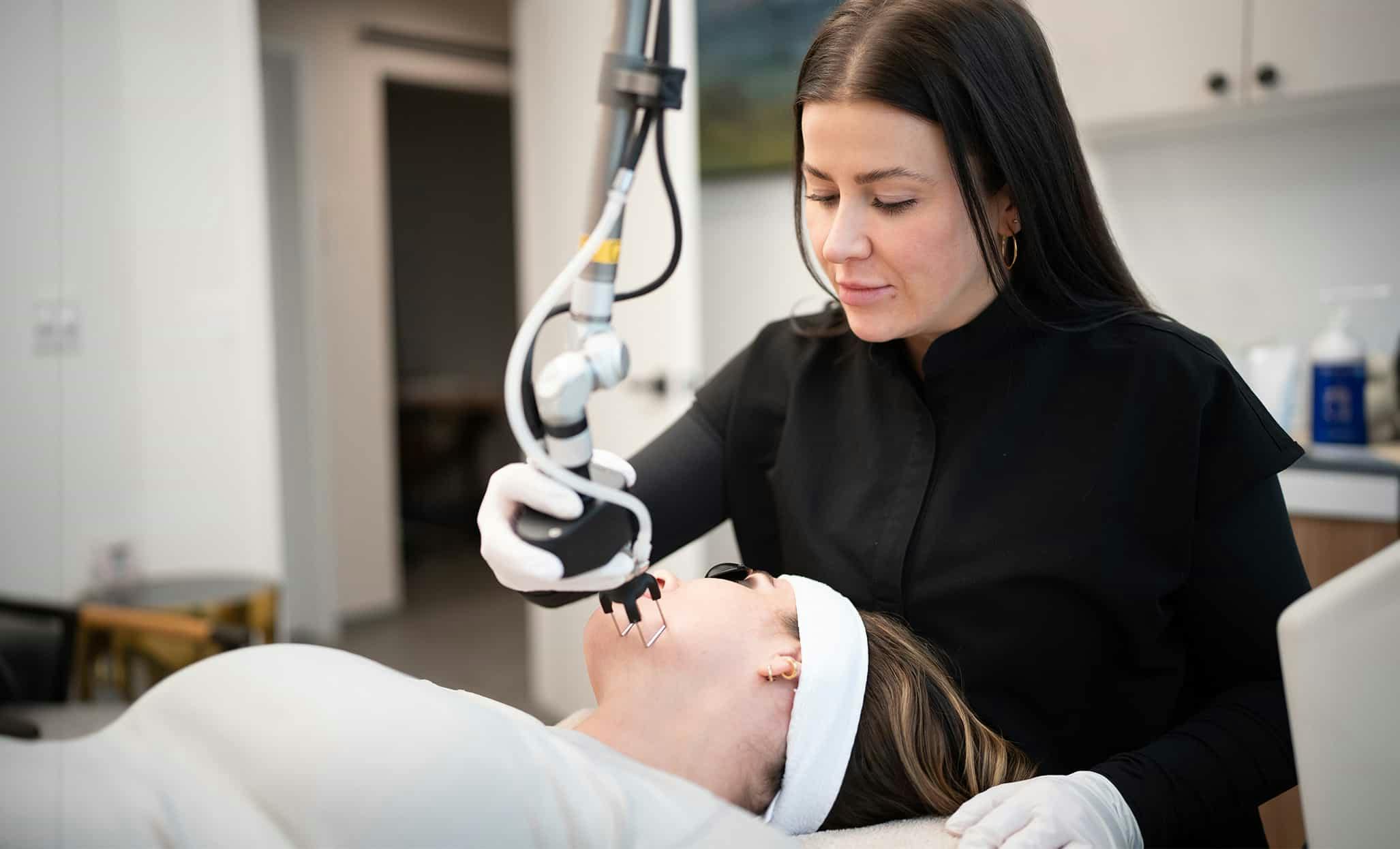 Patient during treatment