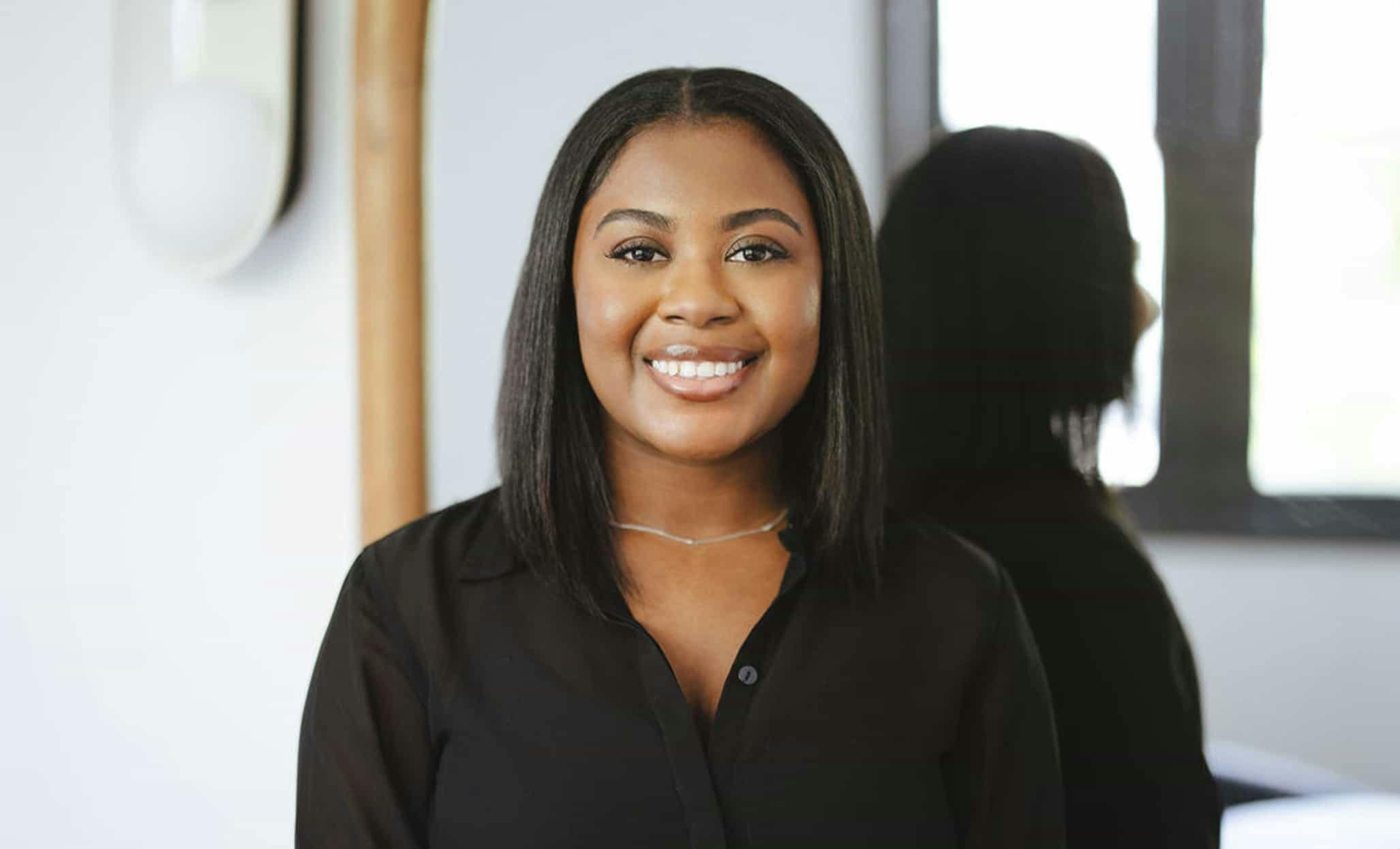 Woman smiling