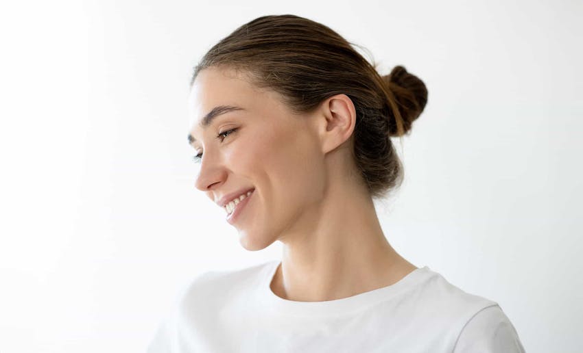 Woman smiling