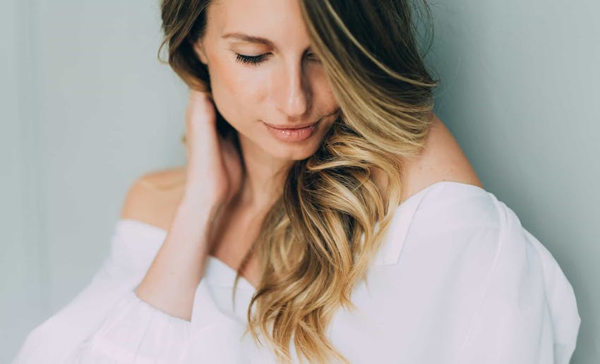 Woman posing close up