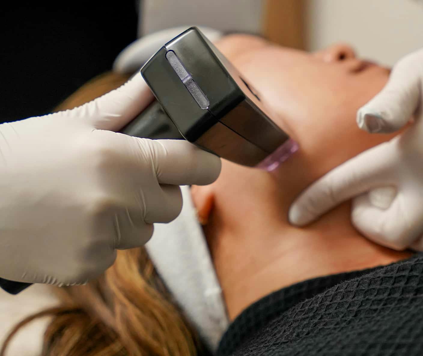 Woman during treatment