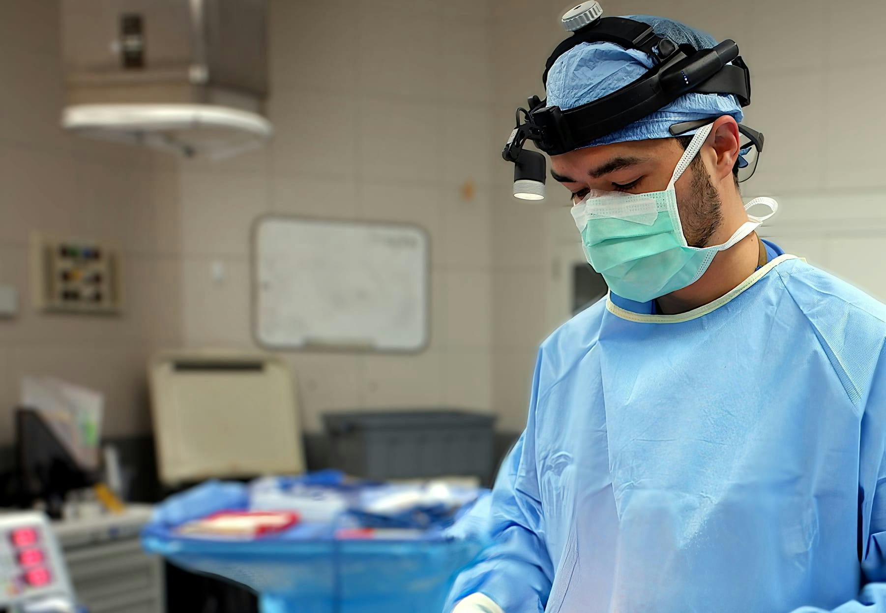 Dr. Hill in Surgical Gear