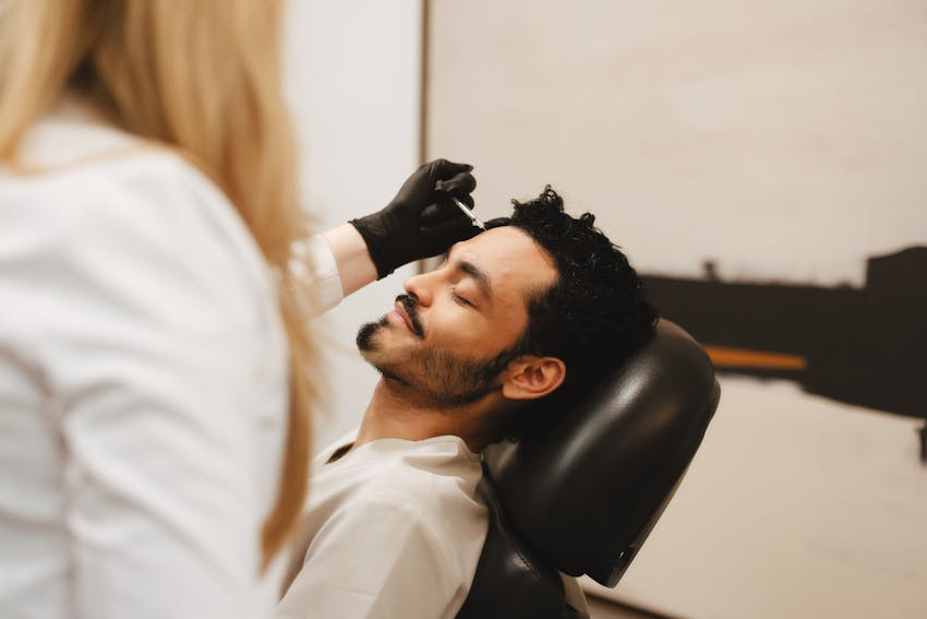 Emelio receiving an injection