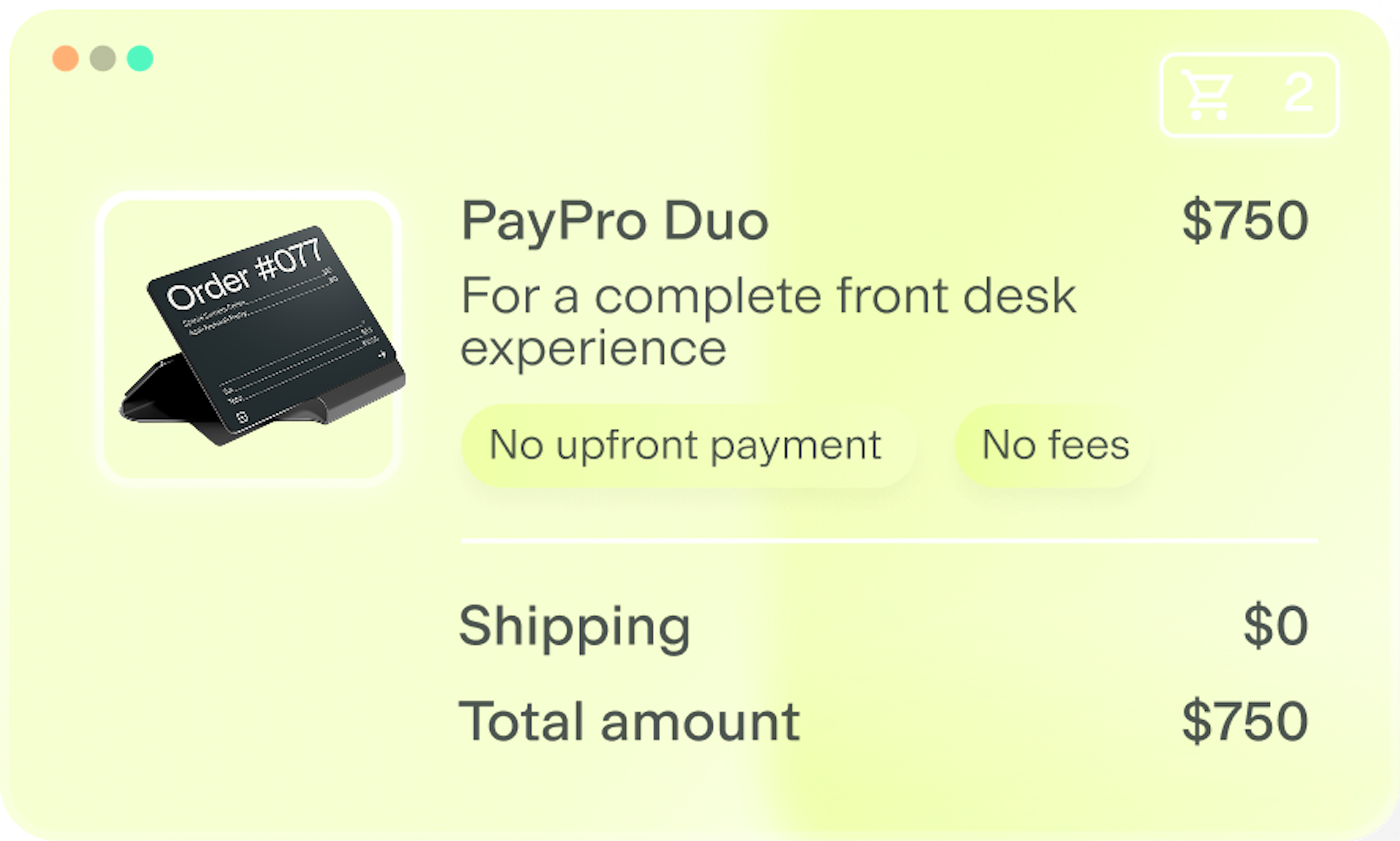 Pay at check-out