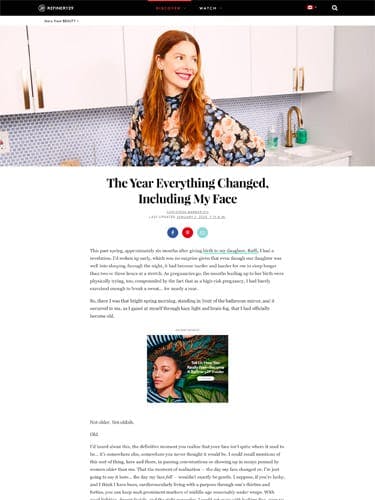The Year Everything Changed, Including My Face