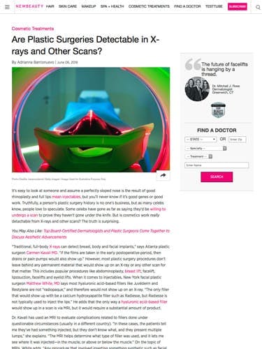 Are Plastic Surgeries Detectable in X-Rays and Other Scans? | NewBeauty