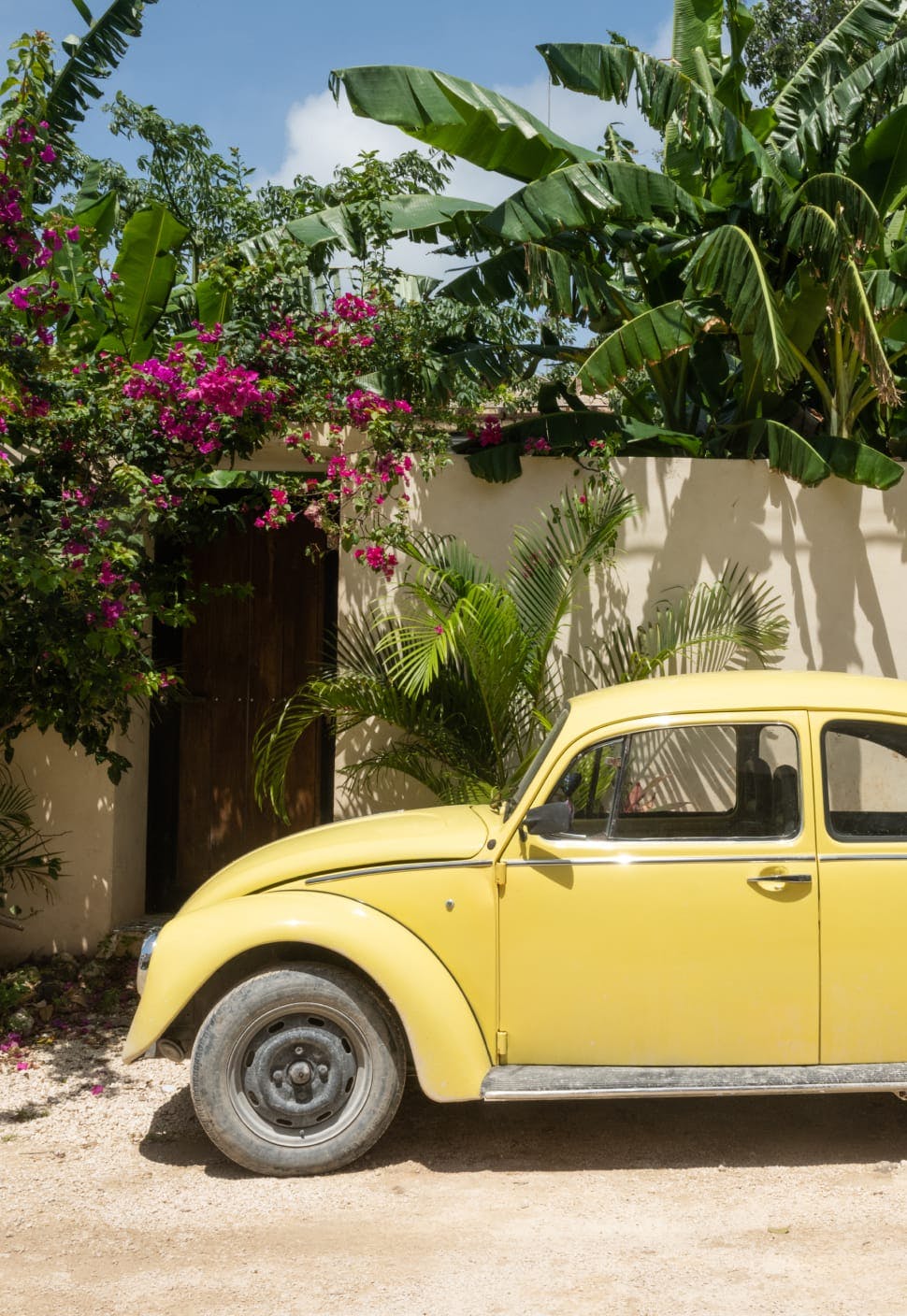yellow small car
