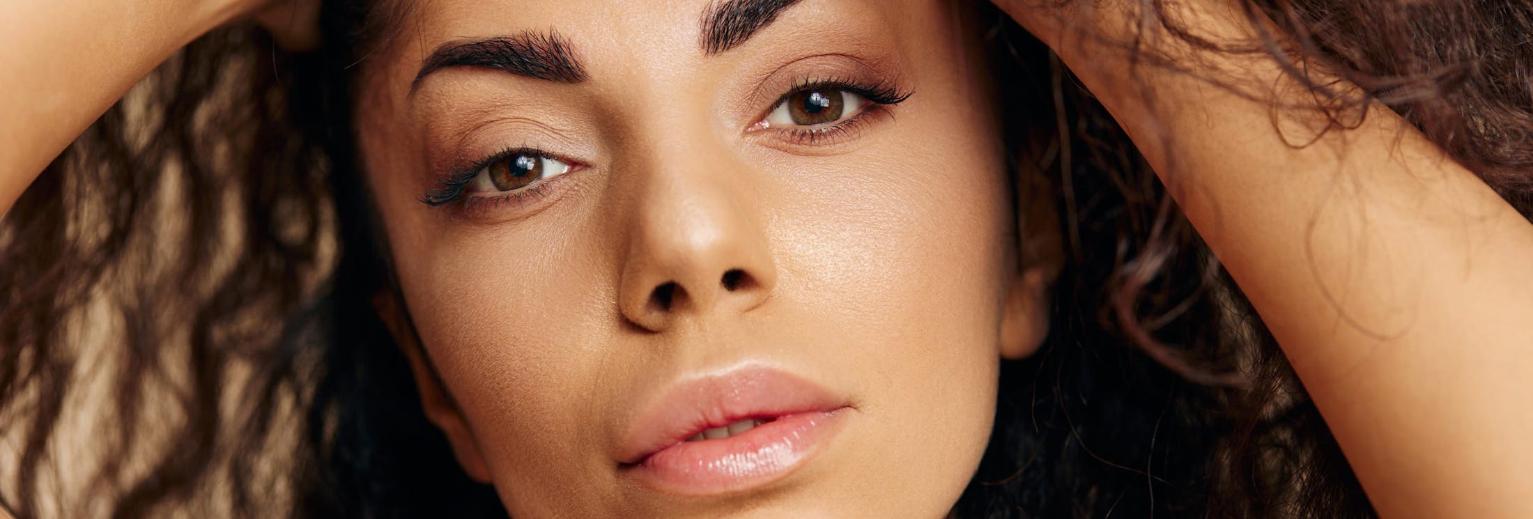close up of woman's face