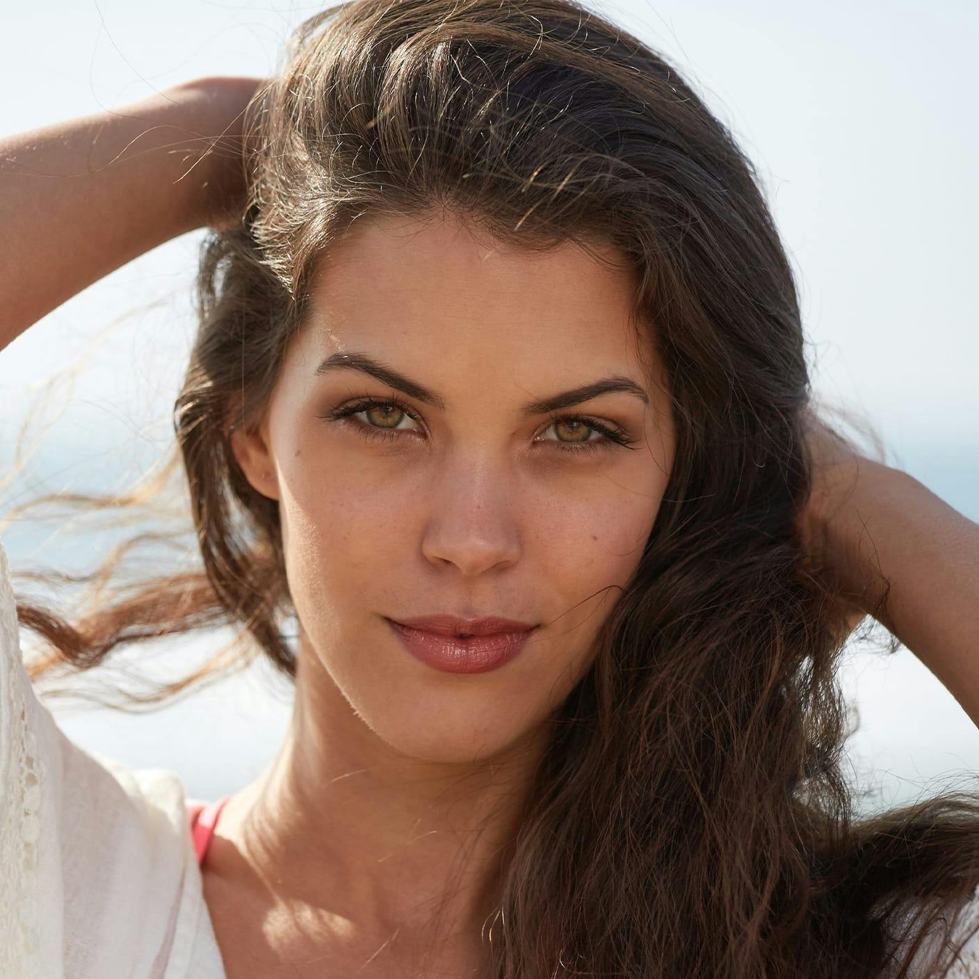 woman with long brown hair