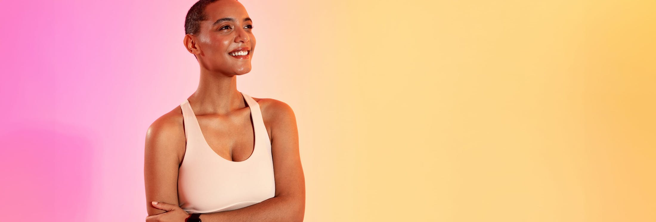 Woman smiling