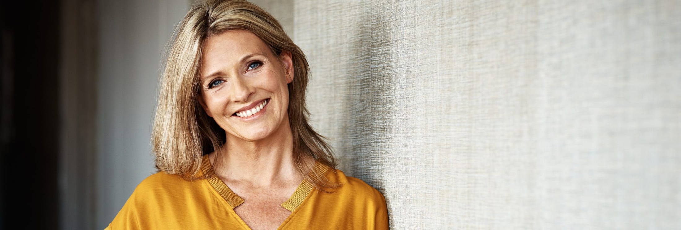 Woman smiling