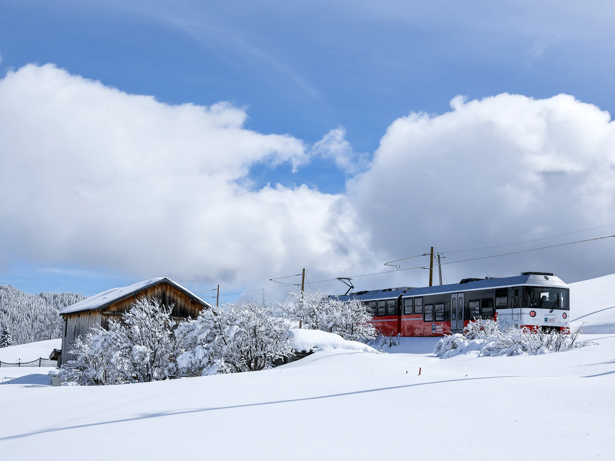 Tramway du Mont-Blanc hiver