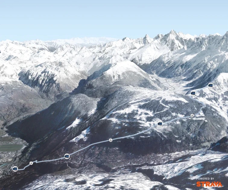 Plan hiver dynamique Tramway du Mont-Blanc