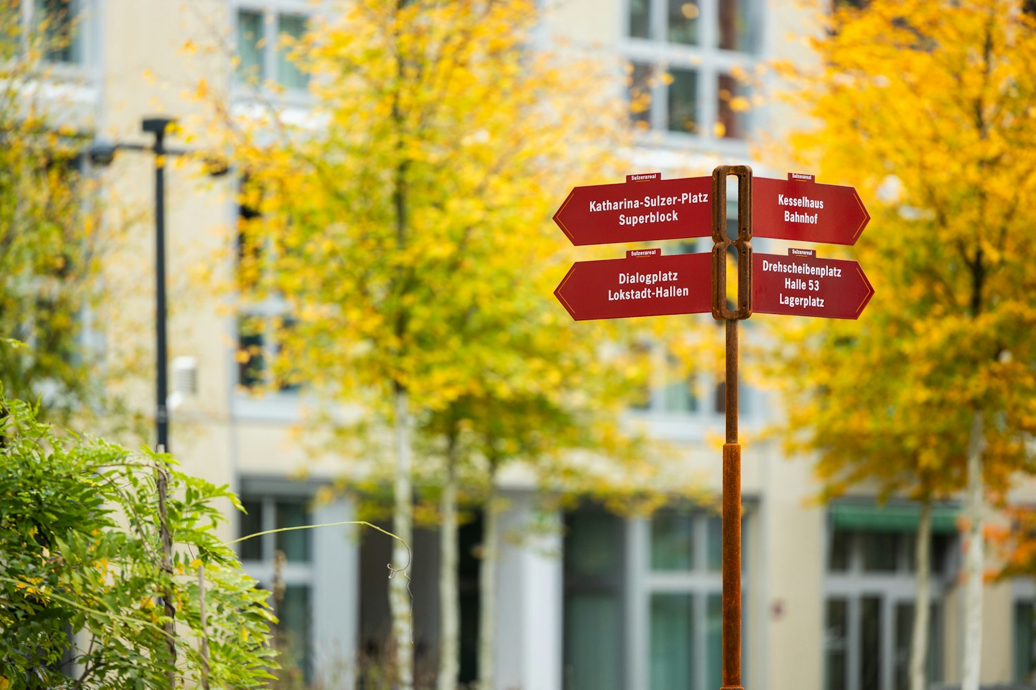 Sulzerareal-Winterthur-Emaille-Wegweiser-public design