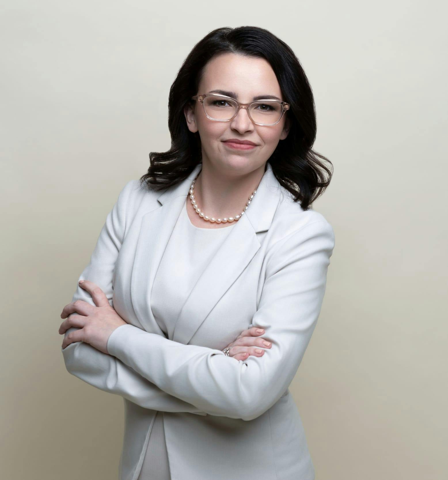 Woman in a white jacket