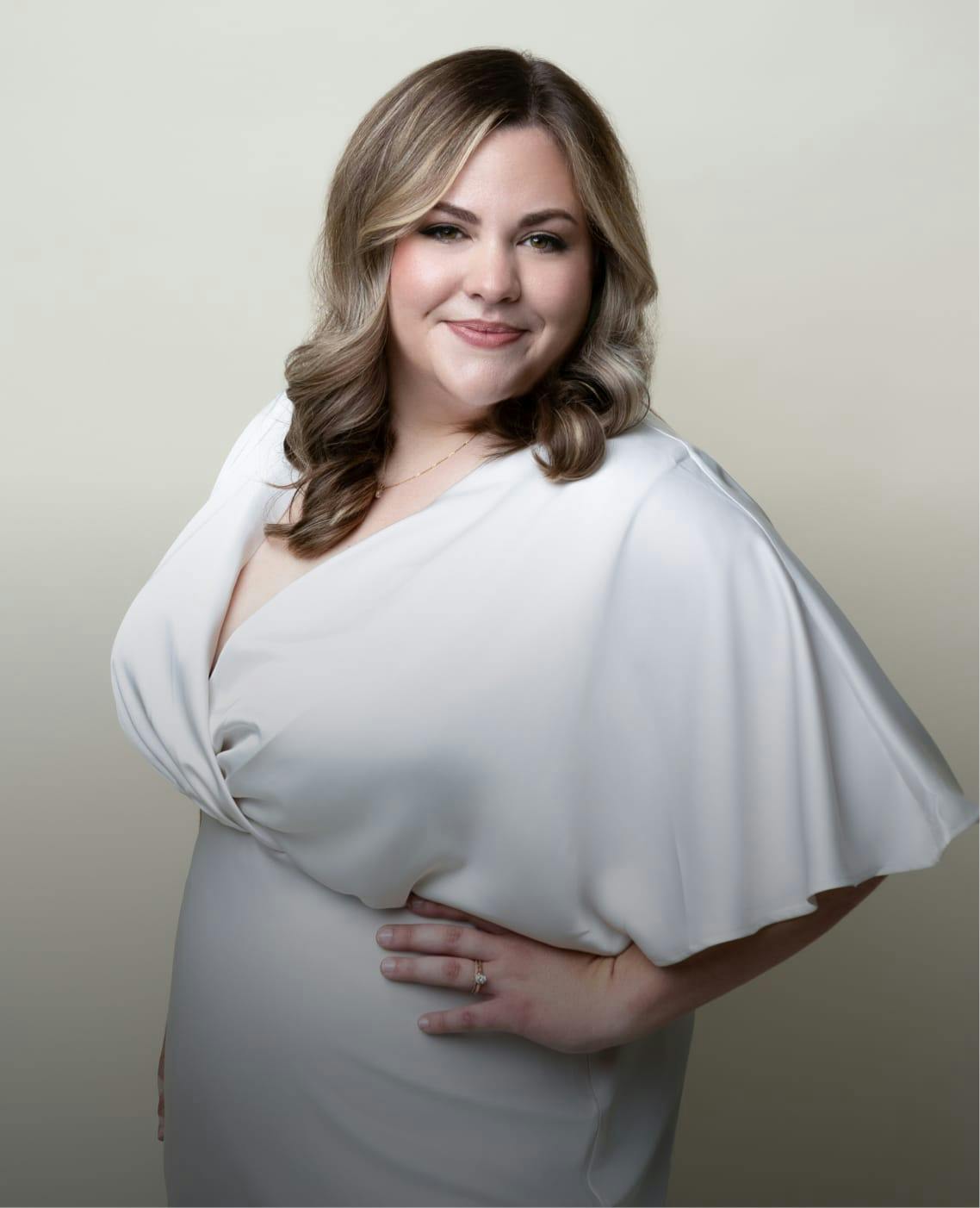 Woman in a white dress