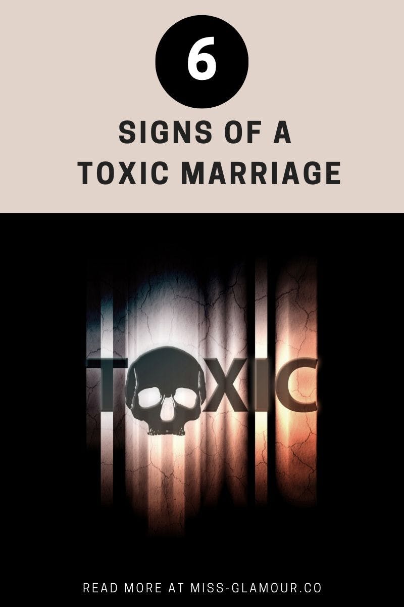 Signs of a toxic marriage infographic