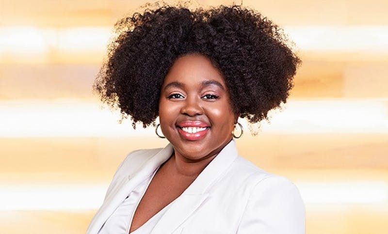 Woman in a white jacket