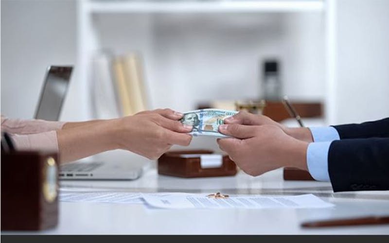 People exchanging money