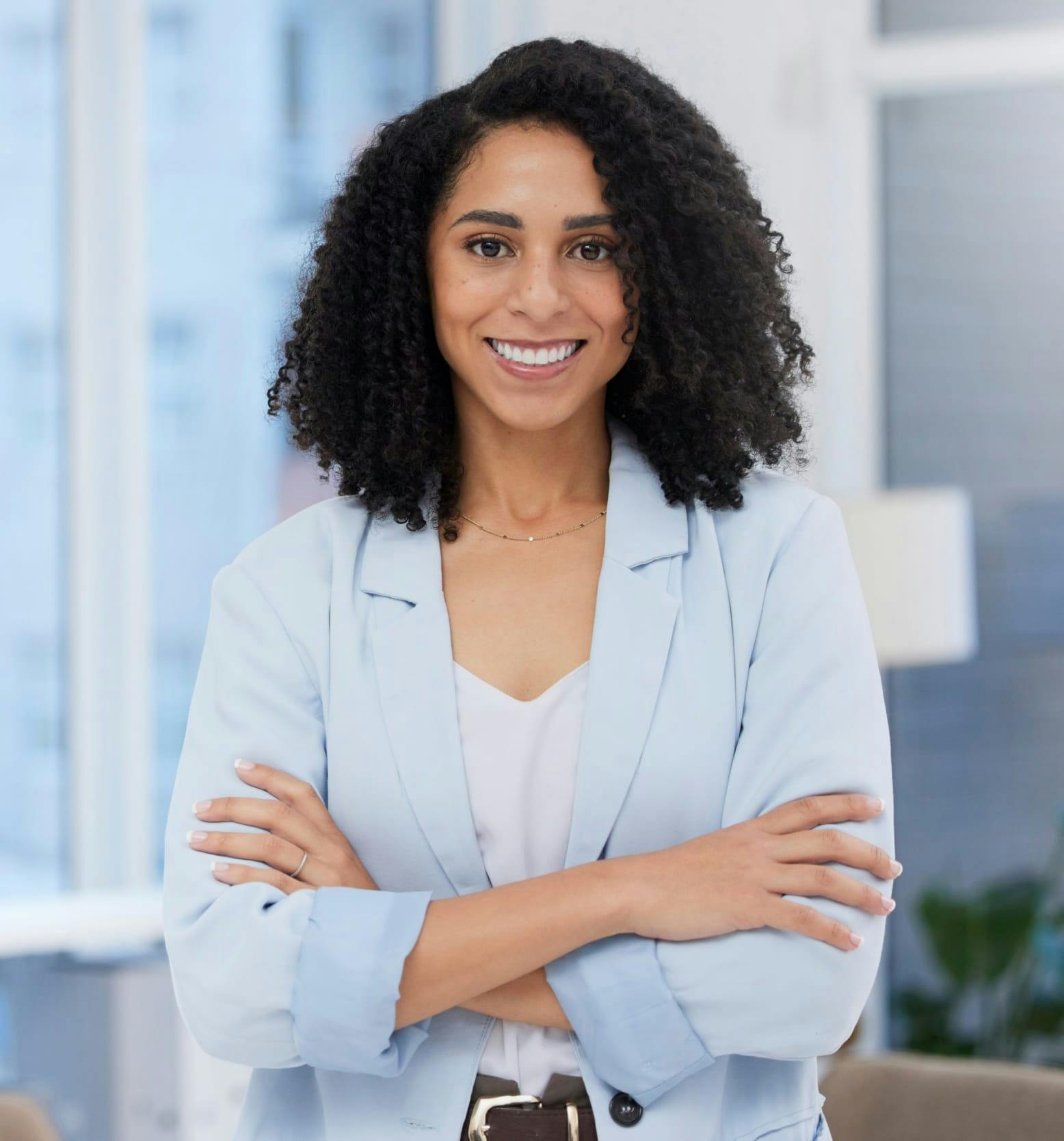 Woman with her arms crossed