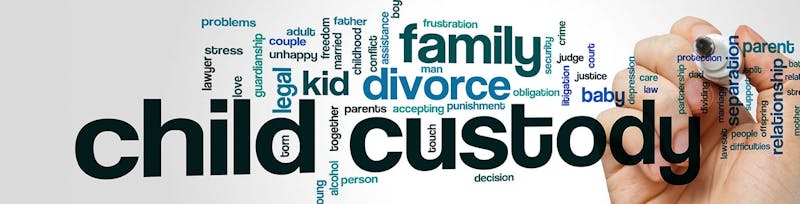 Child custody word collage