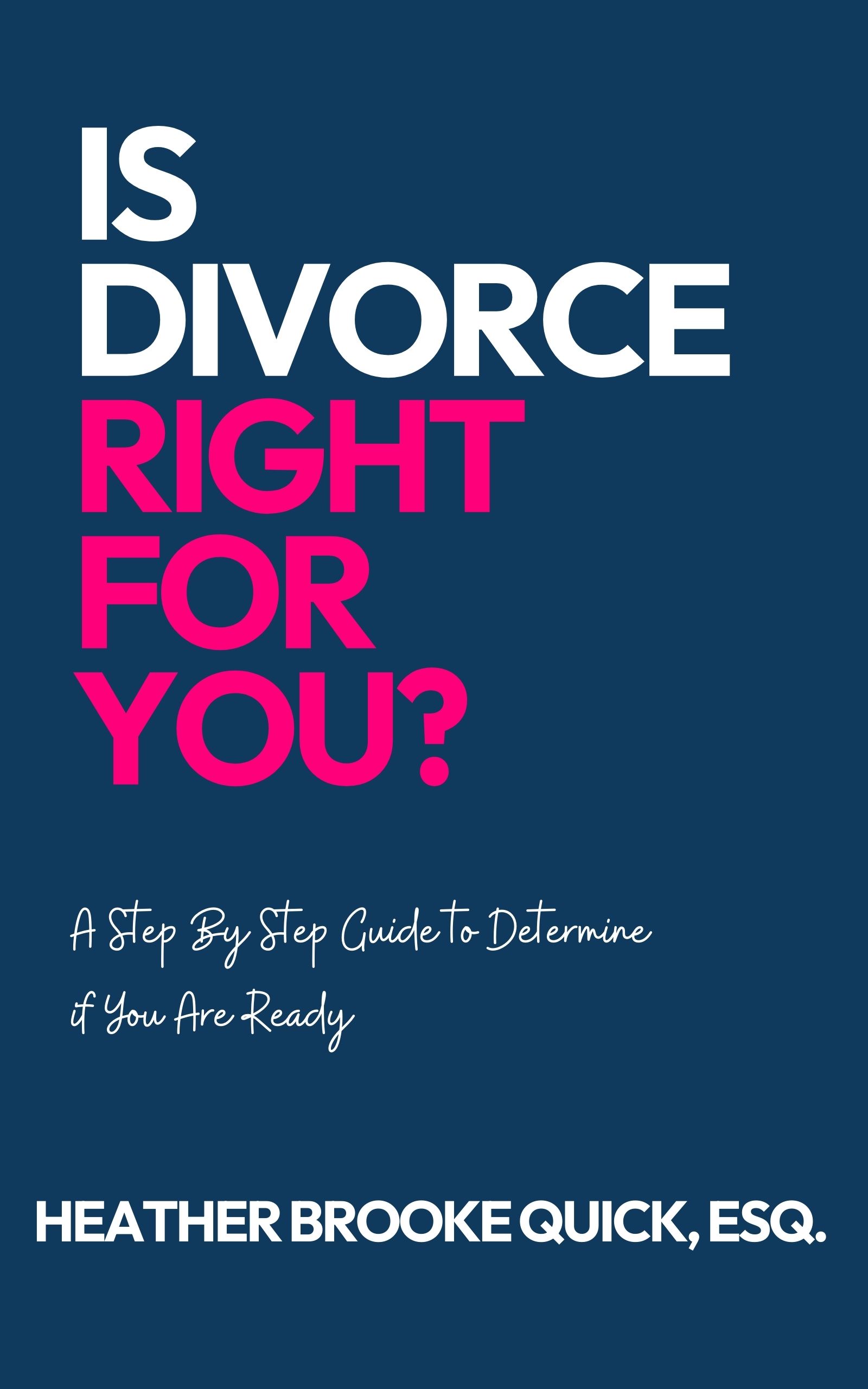 Is Divorce Right for You Book Cover