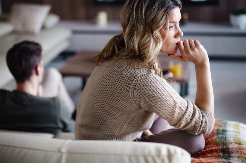 A woman thinking