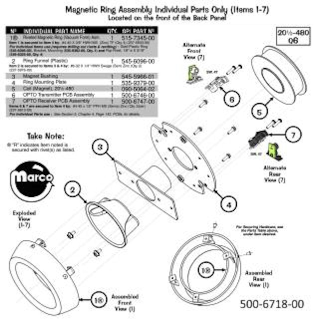 LORD OF THE RINGS (Stern) Magnet ring assembly