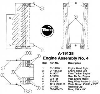CORVETTE (Bally) Engine head - left