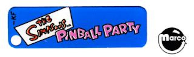 SIMPSONS PINBALL PARTY (Stern) Key fob plastic
