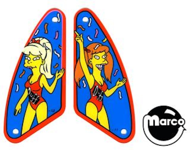 SIMPSONS PINBALL PARTY (Stern) Plastic slingshot set