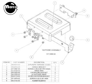 24 (Stern) Suitcase hinge wire