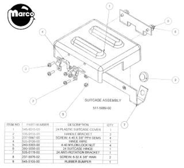 24 (Stern) Suitcase hinge wire