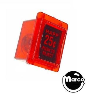 Coin entry pushbutton Happ red